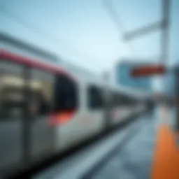 Dubai Red Line Metro train in motion
