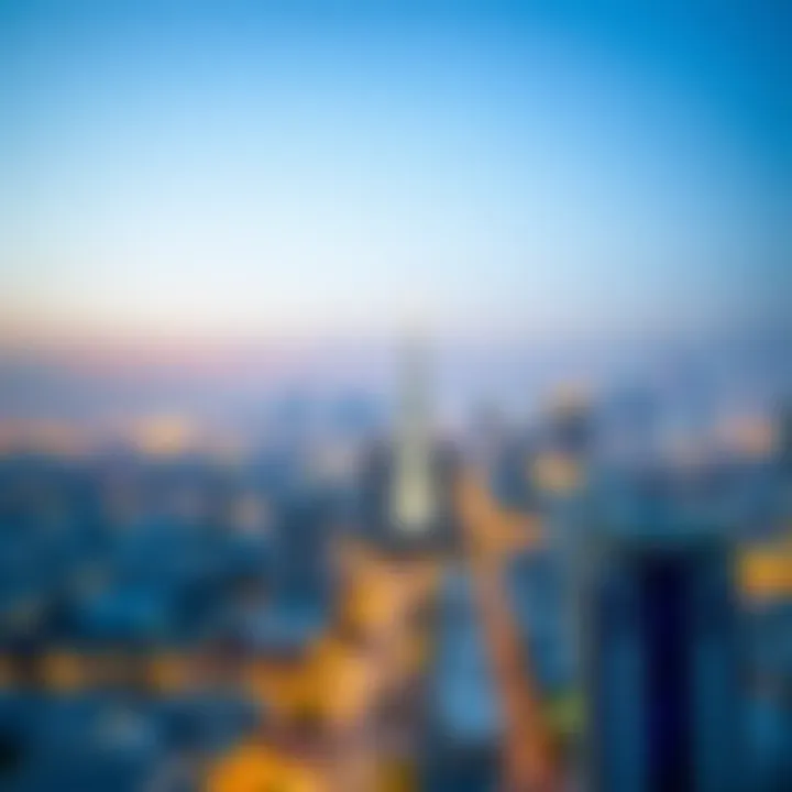 Panoramic view of Dubai skyline from Iris by Azizi
