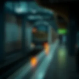 Dubai Metro train arriving at a station
