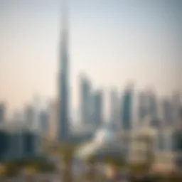 Scenic view of Abu Dhabi skyline with modern architecture