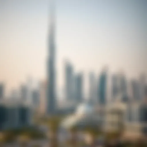 Scenic view of Abu Dhabi skyline with modern architecture