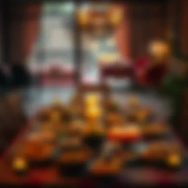 Traditional Iftar Table Traditional Iftar table set with various dishes