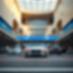 Modern parking facility at Dubai Mall showcasing advanced technology