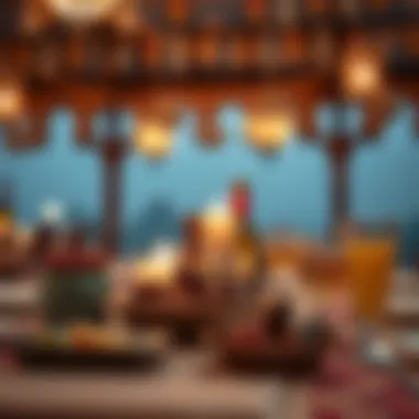 Traditional Iftar Setting Traditional Iftar setting with dates and drinks