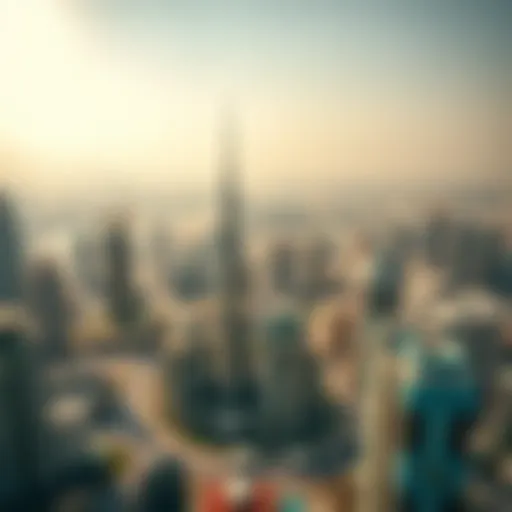 Aerial view of Dubai's skyline showcasing luxury properties