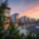 Modern residential development in Dubai showcasing Treo Homes