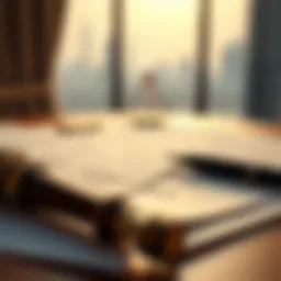 Legal documents showcasing real estate contracts in UAE