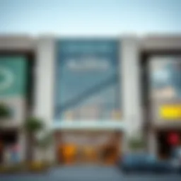 Architectural facade of Al Safa Commercial Centre showcasing modern design