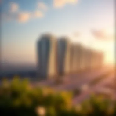 Future Development Plans of Warsan International City Rendering of future development plans in Warsan International City highlighting residential zones
