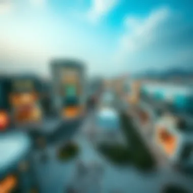 An aerial perspective of the mall’s impact on the surrounding community.