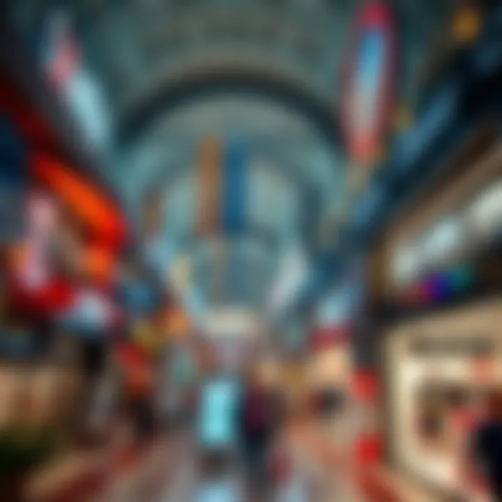 A bustling shopping area within Zeal Dalma Mall filled with diverse retail options.